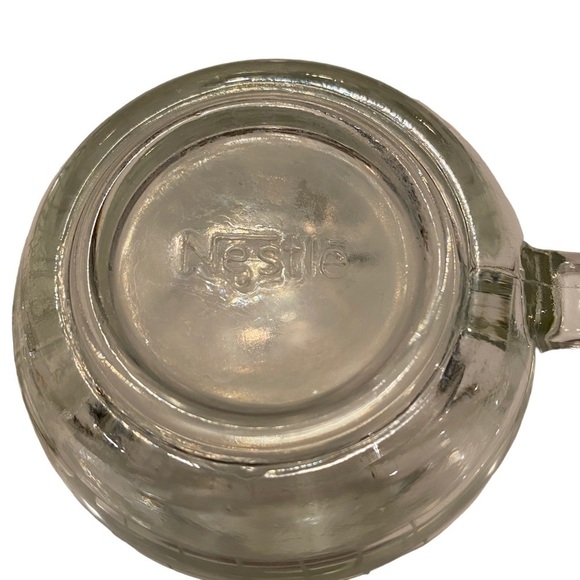 Set of 2 Vintage Nestle Nescafe World Map Globe Etched Glasses Mug Coffee Cups - Picture 11 of 16